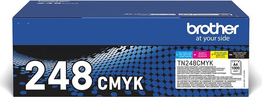Brother Tn248val Multipack - 4eR-Pack - Schwarz, Gelb, Cyan, Magenta - Original - Box - Tonerpatrone - Für Brother DcP-L3515, L3520, L3555, L3560, hl