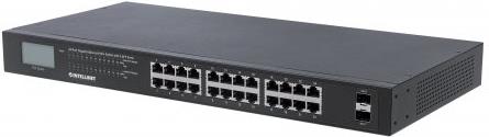 Intellinet Gigabit Ethernet Poe+ Switch With 2 Sfp Ports And Lcd Screen - Switch - Nicht Verwaltet - 24 X 10/100/1000 (poe+) + 2 X Gigabit Sfp - Desk