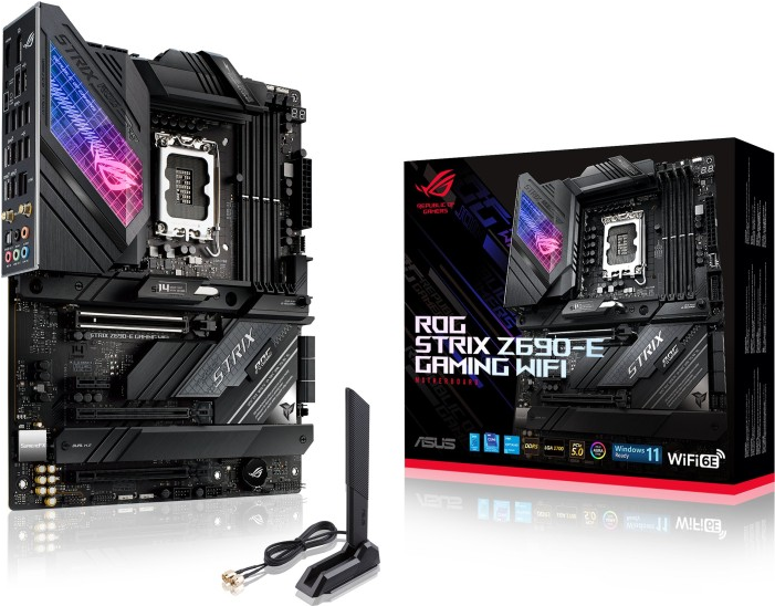 Asus Rog Strix Z690-E Gaming Wifi - Motherboard - Atx - Lga1700-Sockel - Z690 Chipsatz - UsB-C Gen 2x2, UsB-C Gen2, Usb 3,2 Gen 1, Usb 3,2 Gen 2 - 2,