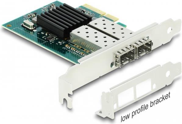 Delock - Netzwerkadapter - Pcie X4 LoW-Profile - Gigabit Sfp X 2 (90480)
