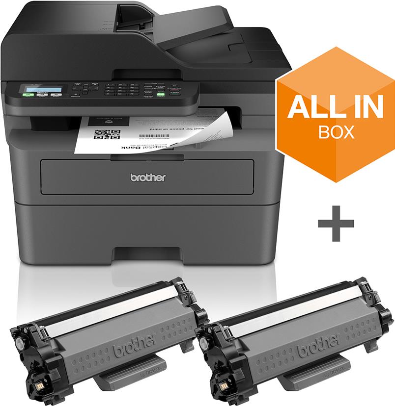 Brother MfC-L2827dwxl - Multifunktionsdrucker - S/w - Laser - A4/legal (medien) - Bis Zu 32 Seiten/min. (drucken) - 250 Blatt - 33,6 Kbps - Usb 2,0,