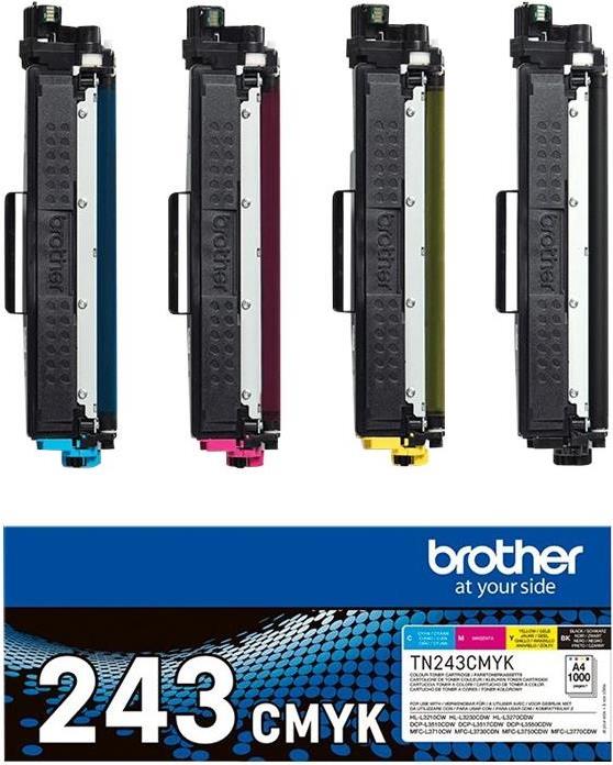 Brother Tn243cmyk Value Pack - 4eR-Pack - Schwarz, Gelb, Cyan, Magenta - Original - Tonerpatrone - Für Brother DcP-L3510, L3517, L3550, HL-L3210, L32