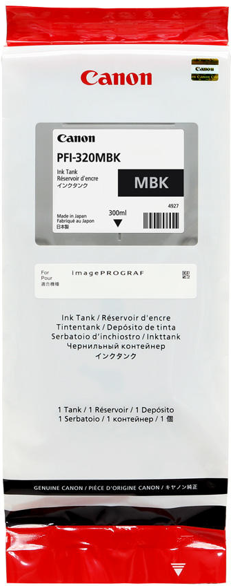 Canon PfI-320mbk - 300 Ml - Mattschwarz - Original - Tintenbehälter - Für Imageprograf TM-200, TM-205, TM-300, TM-305 (2889c001)