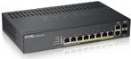 Zyxel Gs1920-8hpv2 - Switch - Smart - 8 X 10/100/1000 (poe+) + 2 X KombI-GigabiT-Sfp - Desktop, Wandmontierbar - Poe+ (130 W) (gs1920-8hpv2-Eu0101f)