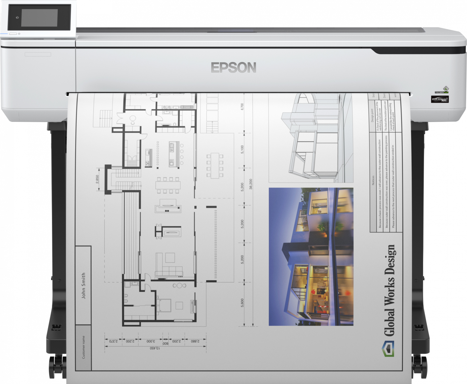 Epson Surecolor SC-T5100 - 914 Mm (36") Großformatdrucker - Farbe - Tintenstrahl - Rolle (91,4 Cm) - 2400 X 1200 Dpi - Gigabit Lan, WI-Fi(n), Usb3.0