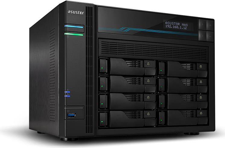Asustor Lockerstor 10 As6510t - NaS-Server - 10 Schächte - Sata 6gb/s - Raid 0, 1, 5, 6, 10, Jbod - Ram 8 Gb - 2.5 Gigabit Ethernet / 10 Gigabit Ethe