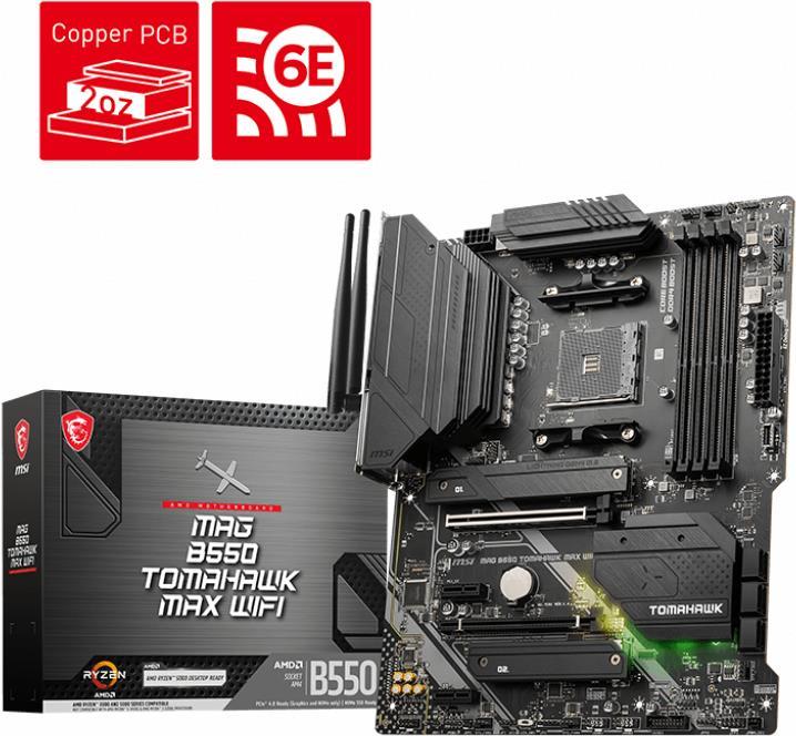 Msi Mag B550 Tomahawk Max Wifi - Amd - Socket Am4 - 3rd Generation Amd Ryzen™ 3 - 3rd Generation Amd Ryzen 5 - 3rd Generation Amd Ryzen™ 7 - 3rd... -