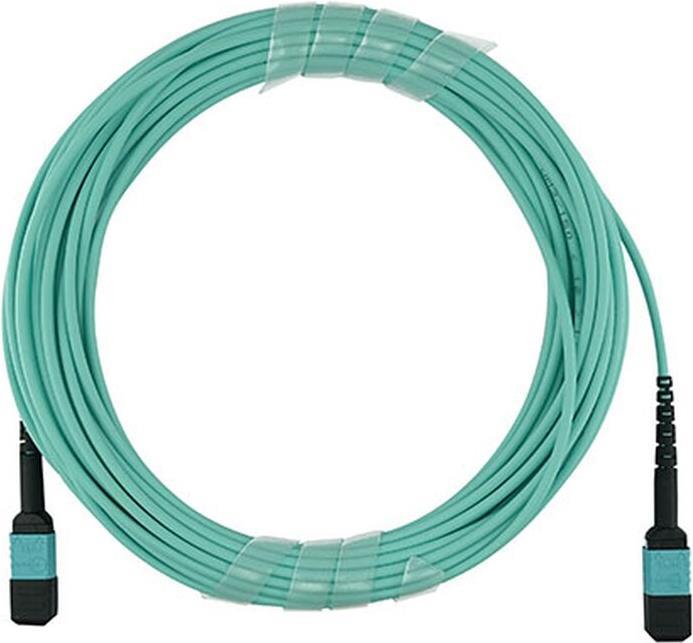 Blueoptics Lwl Trunkkabel, MpO-Upc/mpO-Upc, 30 Meter, Multimode G50/125µm, Om3, Typ B, Markenfaser, Lszh Aqua / Türkis, 12 Kerne, 3.0mm Tube, Keramik