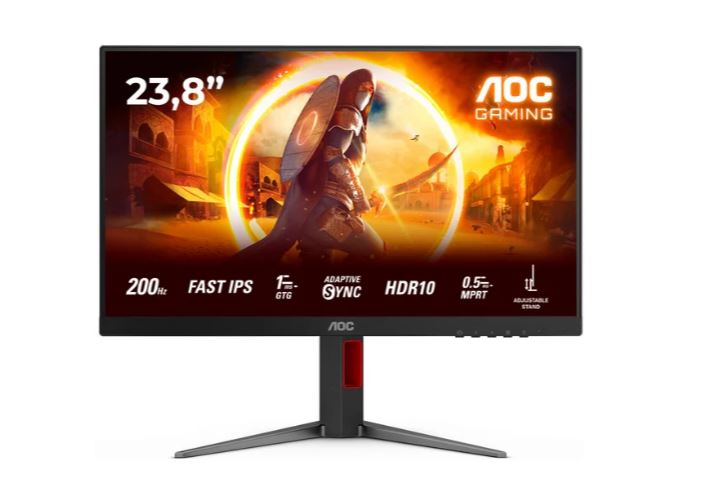 Aoc 24g4ha, GaminG-Monitor - (60.5 Cm (23.8 Zoll), Schwarz (matt), Fullhd, FasT-Ips, AdaptivE-Sync, G-Sync Kompatibel, 200hz Panel)(tft/lcd) [energie