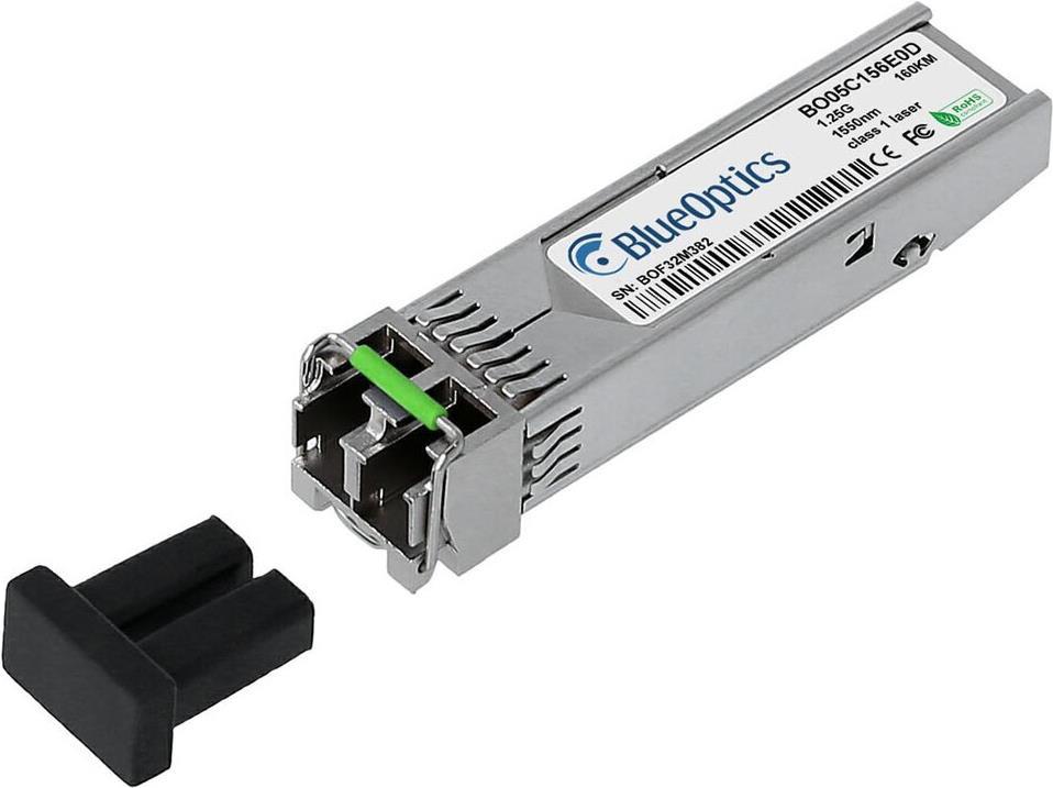 Blueoptics SfP-1G-ZX-160kM-EN-Bo. Sfp TransceiveR-Typ: Faseroptik, Maximale Datenübertragungsrate: 1250 Mbit/s, Schnittstelle: Sfp. Mittlere Betriebs