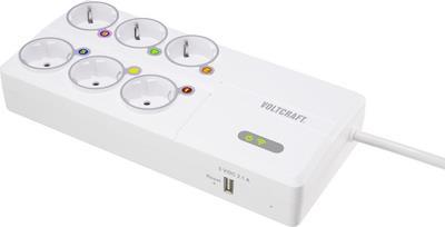 Voltcraft Sem8500 EnergiekosteN-Messgerät Inkl. Funksteckdosen, Datenexport, Datenloggerfunktion, Kostenprognose, Stromtarif Einstellbar, Mit ApP-Ste