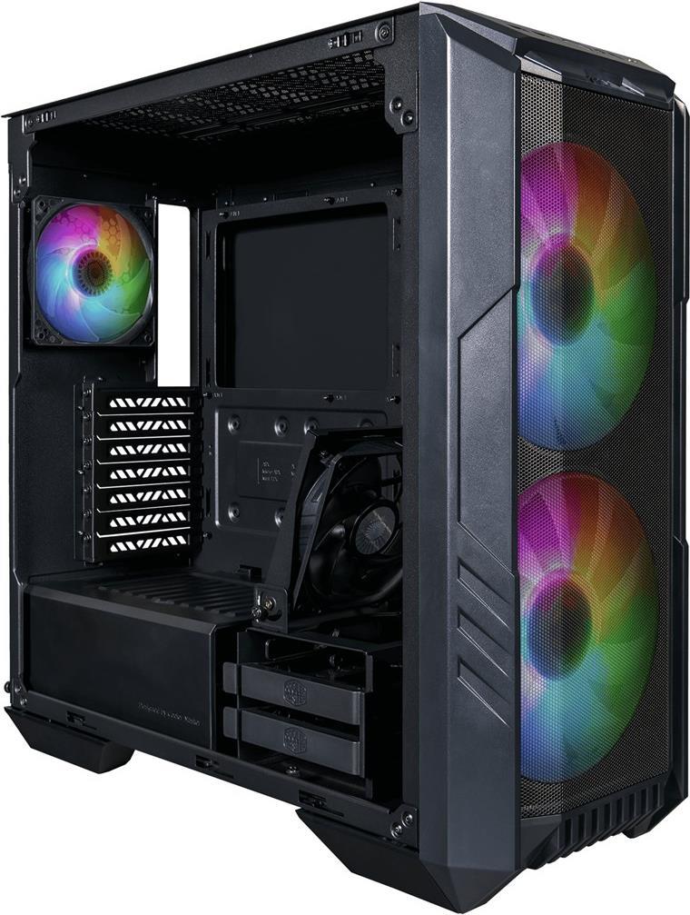 Cooler Master Haf 500 - Tower - E-Atx - Seitenteil Mit Fenster (gehärtetes Glas) - Keine Spannungsversorgung - Schwarz - Usb/audio (h500-KgnN-S00)