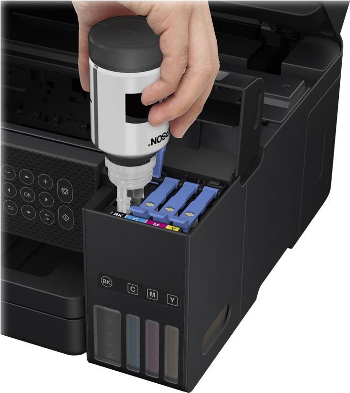 Epson Ecotank ET-3850 - Multifunktionsdrucker - Farbe - Tintenstrahl - A4/legal (medien) - Bis Zu 15.5 Seiten/min. (drucken) - 250 Blatt - Lan, WI-fi