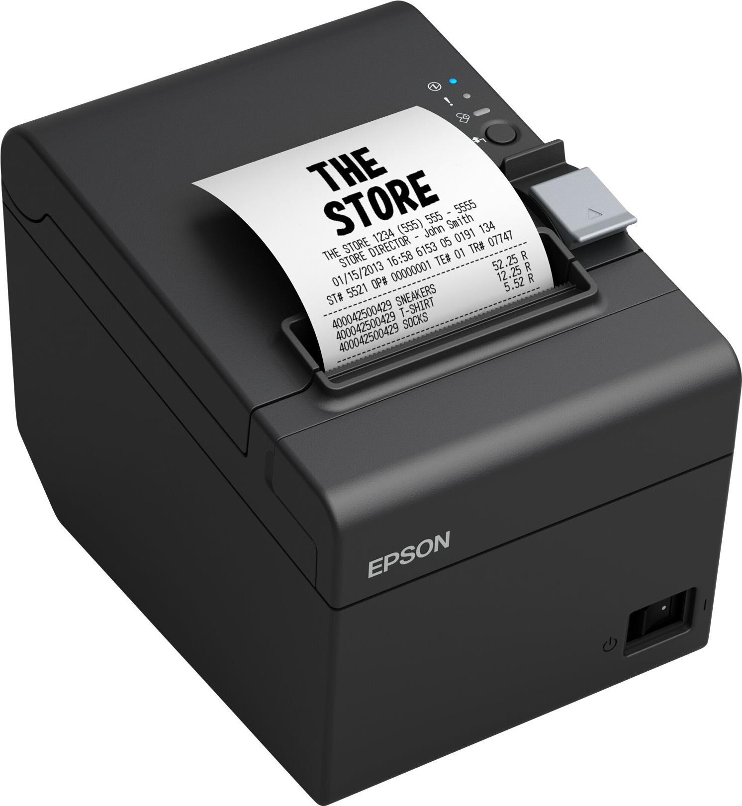 Epson TM-T20iii, Usb, Ethernet, 8 Punkte/mm (203dpi), Cutter, Epos, Schwarz Bondrucker, 8 Punkte/mm (203dpi), Variable Papierbreite (58/80mm), Geschw