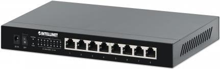 Intellinet 8-Port 2,5g Ethernet Poe+ Switch Acht 10/100/1000/2500 Mbit/s Pse Poe+ Ports, 100 W PoE-Leistungsbudget, Unmanaged, DesktoP-Format, Option