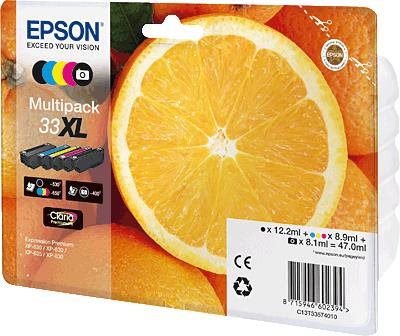 Epson 33xl Multipack - 5eR-Pack - Schwarz, Gelb, Cyan, Magenta, Photo Schwarz - Original - Blisterverpackung - Tintenpatrone (c13t33574010)