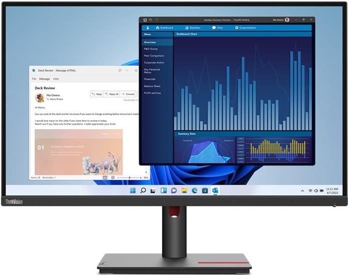 Lenovo Thinkvision T27P-30 68,6 Cm (27" ) 3840 X 2160 Pixel 4k Ultra Hd Led Schwarz [energieklasse F] (63a9gat1eu)
