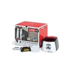 Evolis Badgy200, Einseitig, 12 Punkte/mm (300dpi), Usb Kartendrucker, Einseitig, Thermotransfer (farbsublimation, 4-Farb, Monochrom), Auflösung: 12 P