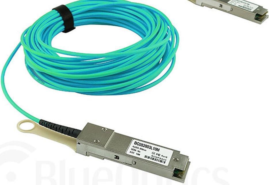 Blueoptics Q28-AoC-10M-NK-Bo Glasfaserkabel Qsfp28 Om3 AquA-Farbe (q28-AoC-10M-NK-Bo)