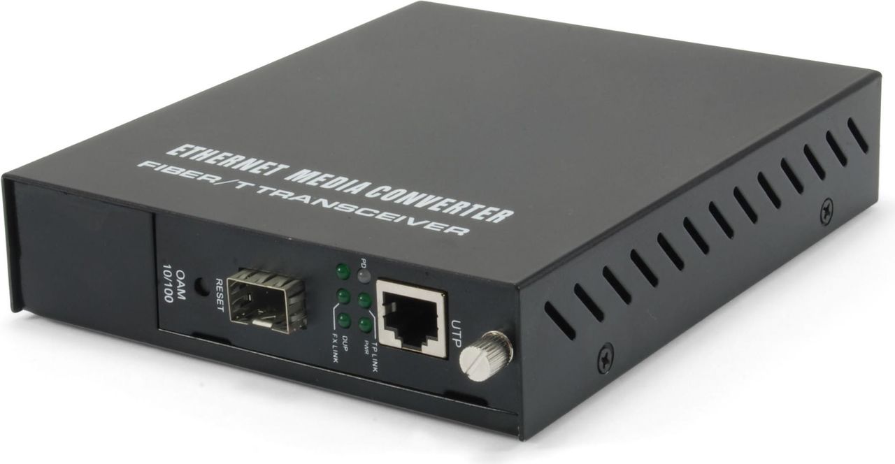 Levelone FvM-1000 - Medienkonverter - Ethernet, Fast Ethernet - 10basE-T, 100basE-Fx, 100basE-Tx - RJ-45 / Sfp (minI-Gbic) (fvM-1000)