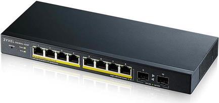 Zyxel Gs1900-10hp - Switch - Smart - 8 X 10/100/1000 (poe+) + 2 X Gigabit Sfp - Desktop, Wandmontierbar - Poe+ (77 W) (gs1900-10hP-Eu0102f)