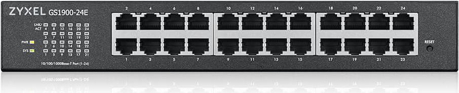 Zyxel Gs1900 Series Gs1900-24e - Switch - Smart - 24 X 10/100/1000 - An Rack Montierbar, Wandmontierbar - Für Usg Flex 100 (gs1900-24E-Eu0103f)