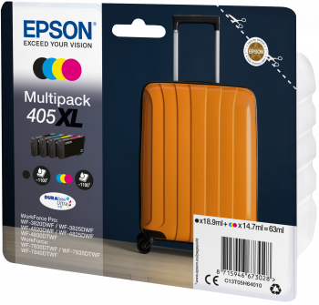 Epson 405xl Multipack - 4eR-Pack - Xl - Schwarz, Gelb, Cyan, Magenta - Original - Blister Mit RF- / Aktustischem Alarmsignal - Tintenpatrone - Für wo