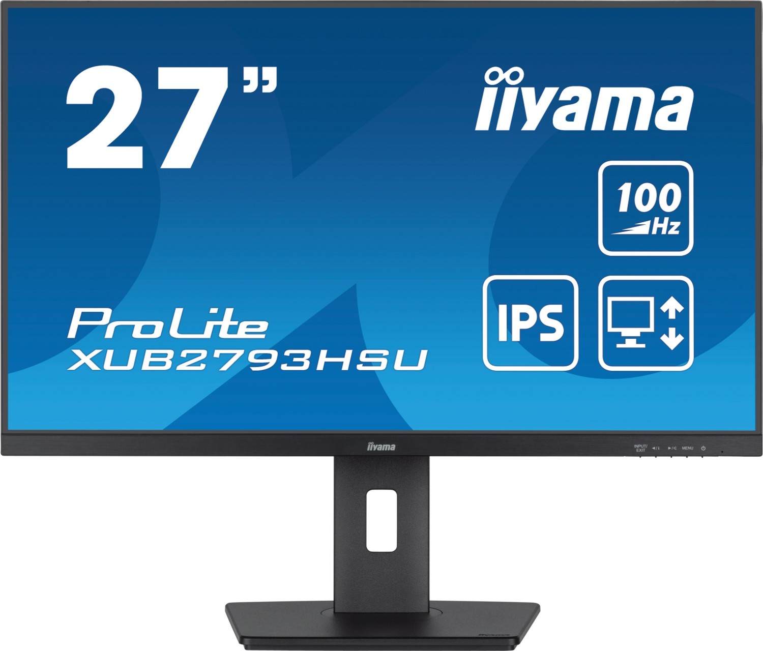 Iiyama Prolite Xub2793hsU-B6 - LeD-Monitor - 68.6 Cm (27") - 1920 X 1080 Full Hd (1080p) @ 100 Hz - Ips - 250 Cd/m² - 1000:1 - 1 Ms - Hdmi, Displaypo