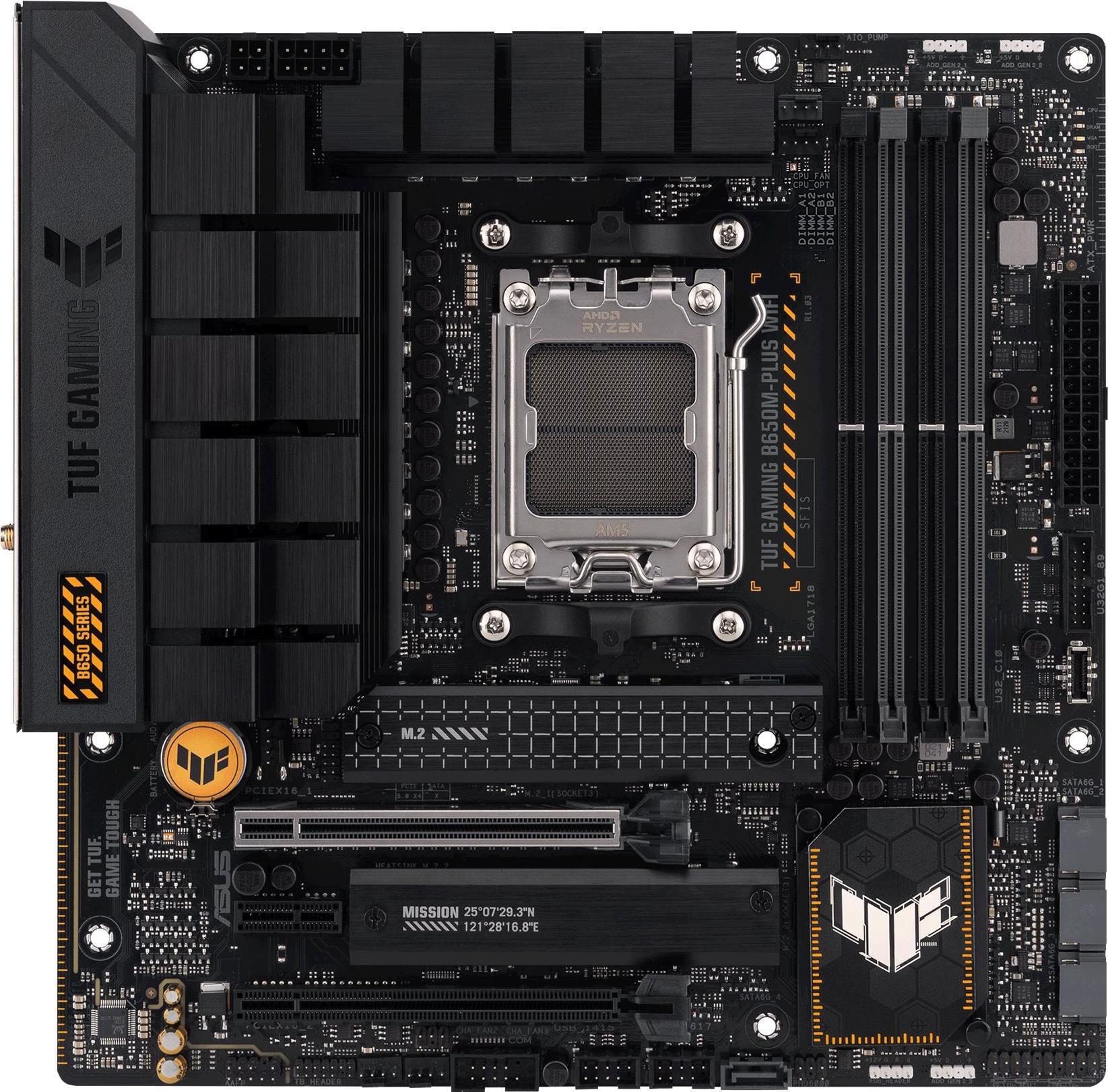Asus Tuf Gaming B650M-Plus Wifi - Motherboard - Micro Atx - Socket Am5 - Amd B650 Chipsatz - UsB-C 3,2 Gen 2x2, Usb 3,1 Gen 2, Usb 3,2 Gen 2, UsB-C 3