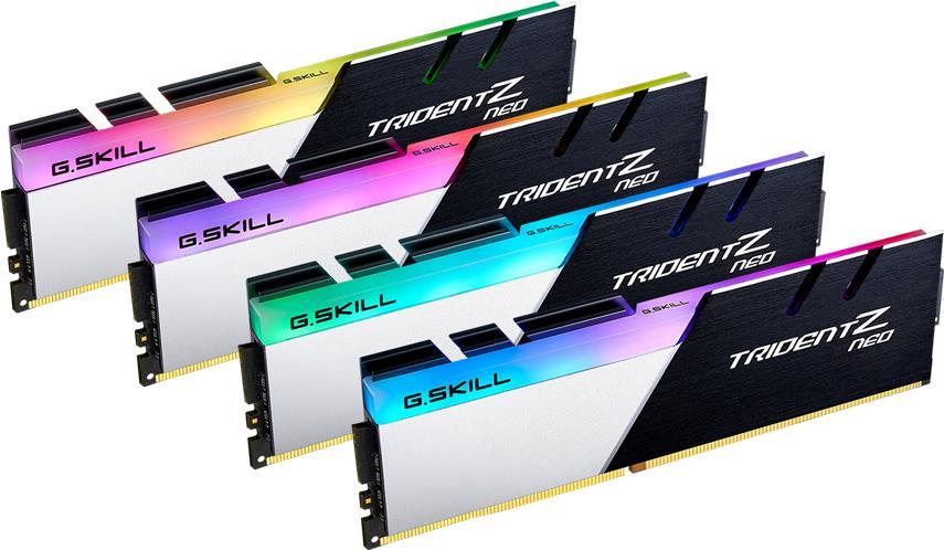 G.skill Tridentz Neo Series - Ddr4 - 32 Gb: 4 X 8 Gb - Dimm 288-Pin - 3600 Mhz / Pc4-28800 - Cl18 - 1.35 V - Ungepuffert - NoN-Ecc - Brushed Black, G