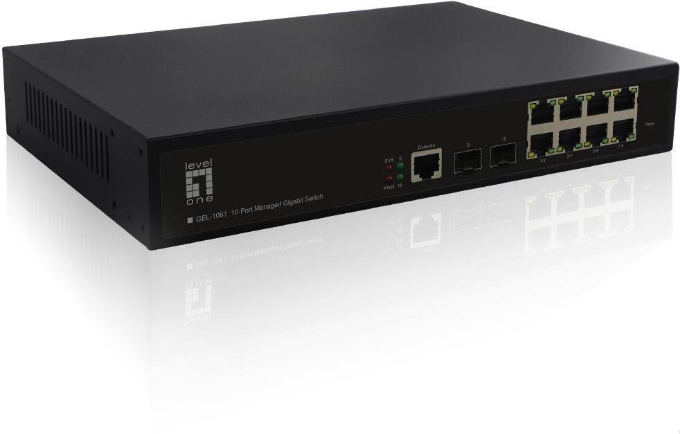 10-Port L2 Managed Gigabit Switch, 2x Ge Sfp Hersteller: Levelone (geL-1061v2)