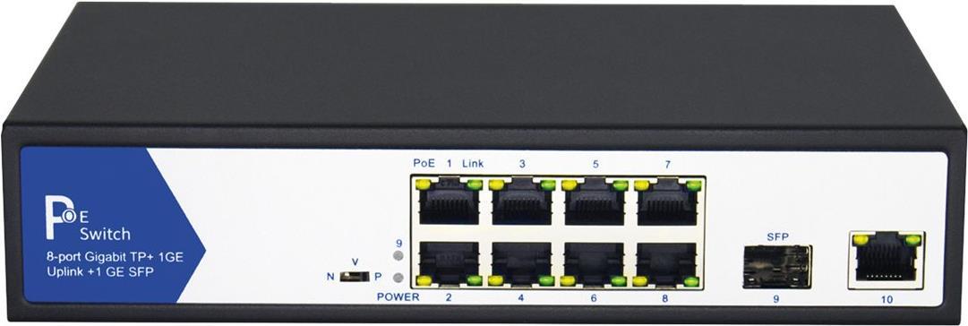 Poe 10/100 Sw. 8x+ 1xgiga+1xsfp - Switch - 1 Gbps (21.99.1193)