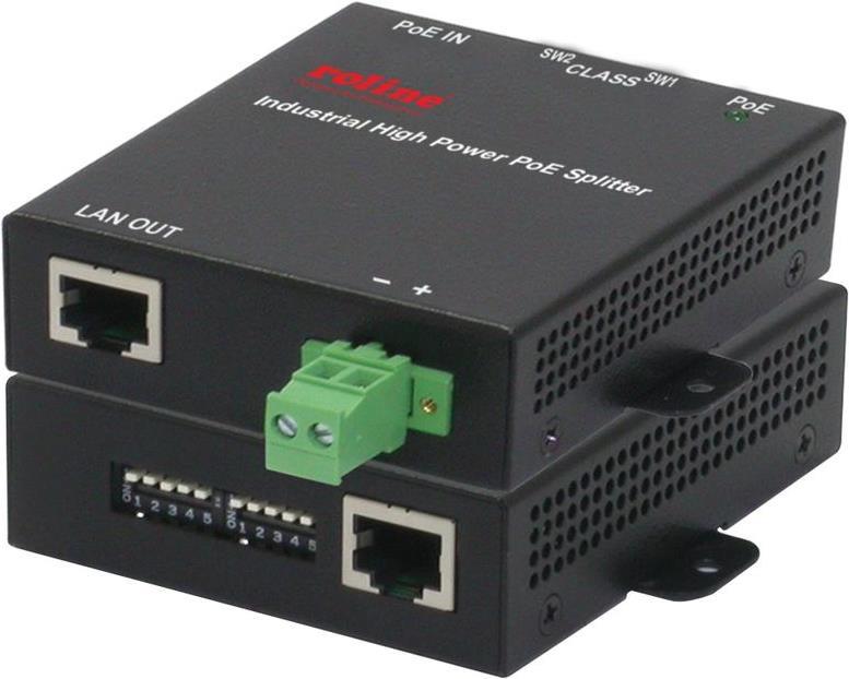 Roline 21.13.1173 - Gigabit Ethernet - 10,100,1000 Mbit/s - Ieee 802.3af,ieee 802.3at - Cat5,cat6 - Schwarz - Überstrom - Überhitzung - Kurzschluß -