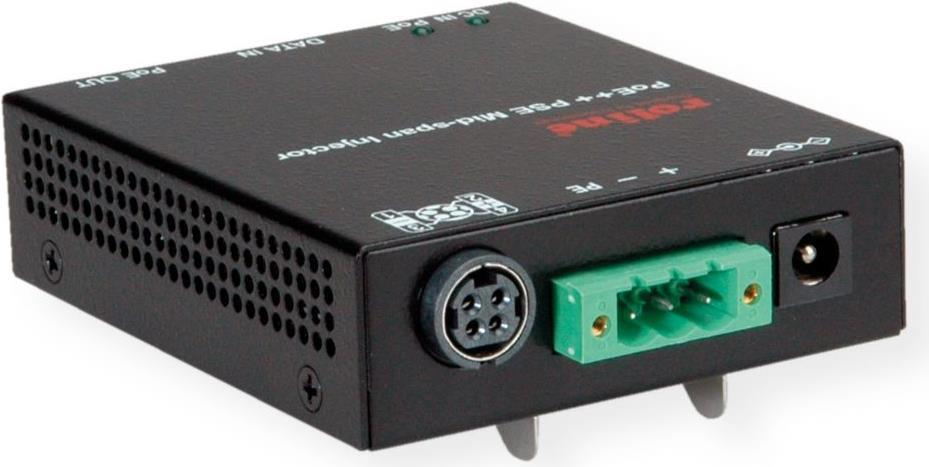Roline 21.13.1202 - Gigabit Ethernet - 10,100,1000 Mbit/s - Ieee 802.3af,ieee 802.3at - 45 - 57 V - 90 W - 85 Mm (21.13.1202)