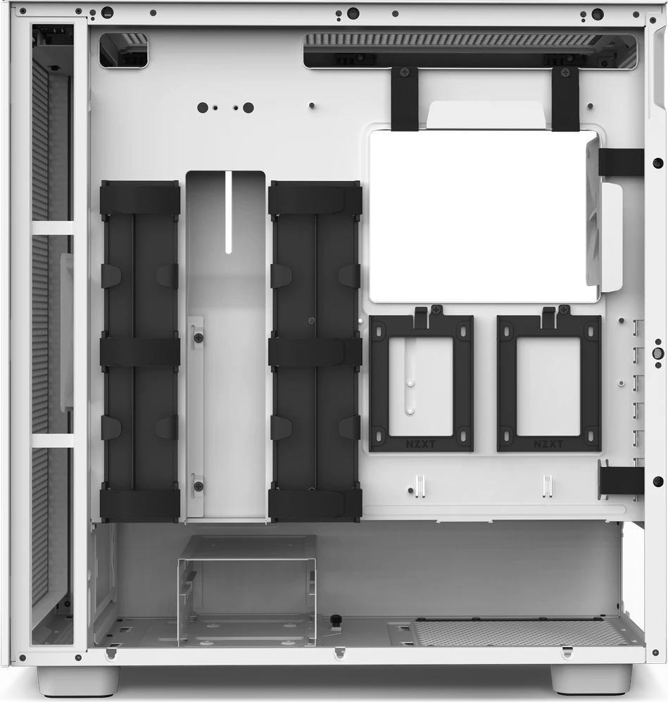 Nzxt H Series H7 Flow - Tower - Erweitertes Atx - Seitenteil Mit Fenster (gehärtetes Glas) - Keine Spannungsversorgung - Mattes Weiß - Usb/audio (cm-