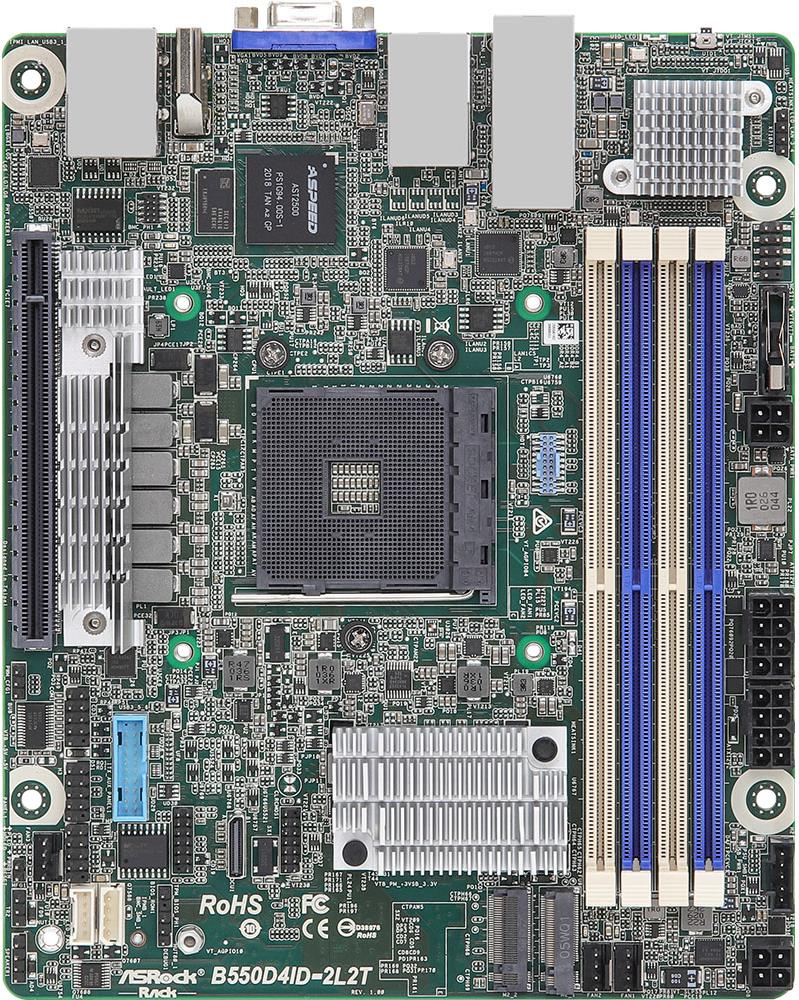 Asrock B550d4iD-2l2t Motherboard Amd B550 Sockel Am4 Mini Itx (b550d4iD-2l2t)