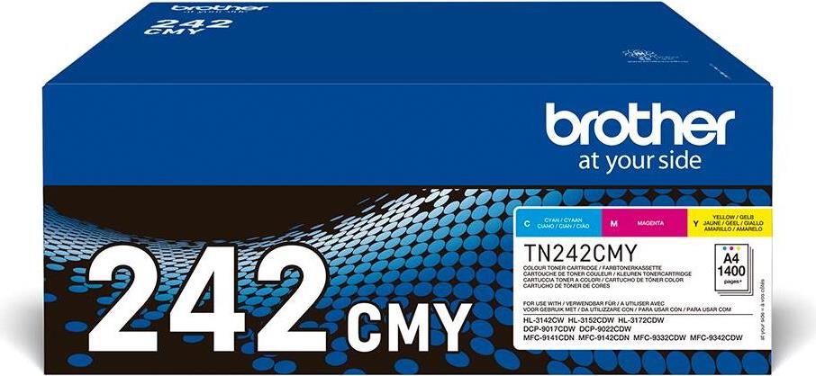 Brother Tn242cmy Value Pack - 3eR-Pack - Gelb, Cyan, Magenta - Original - Tonerpatrone - Für Brother DcP-9017, DcP-9022, HL-3142, HL-3152, HL-3172, M