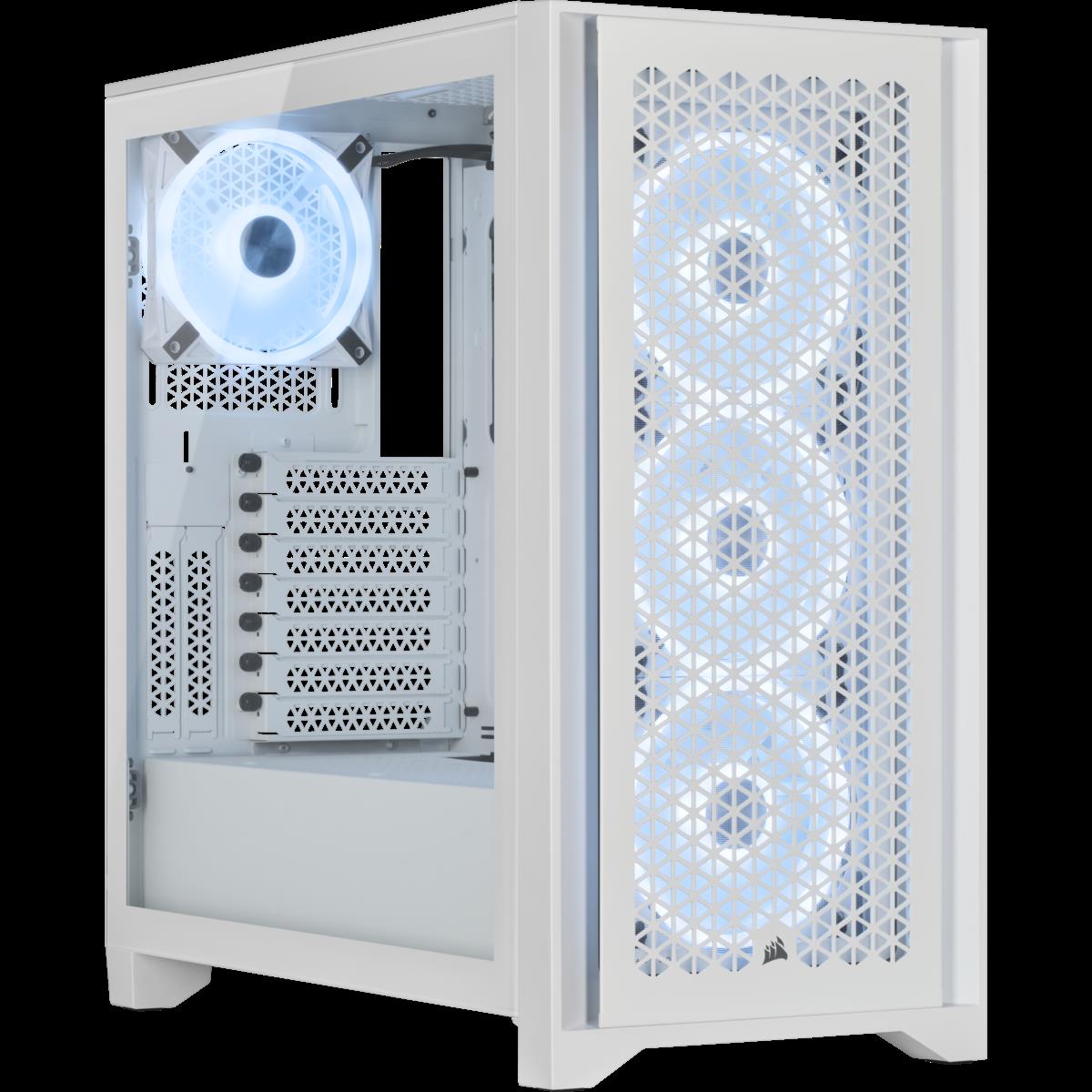 Corsair Icue 4000d Rgb Airflow - Mid Tower - E-Atx - Seitenteil Mit Fenster (gehärtetes Glas) - Keine Spannungsversorgung (atx) - True White - Usb/au