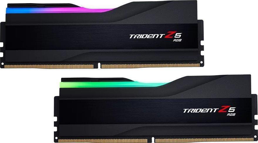 G.skill Trident Z5 Rgb - Ddr5 - Kit - 64gb: 2 X 32gb - Dimm 288-Pin - 3200 Mhz / Pc5-51200 - Cl32 - NoN-Ecc - Gebürstetes Aluminium / Schwarz, Mattsc