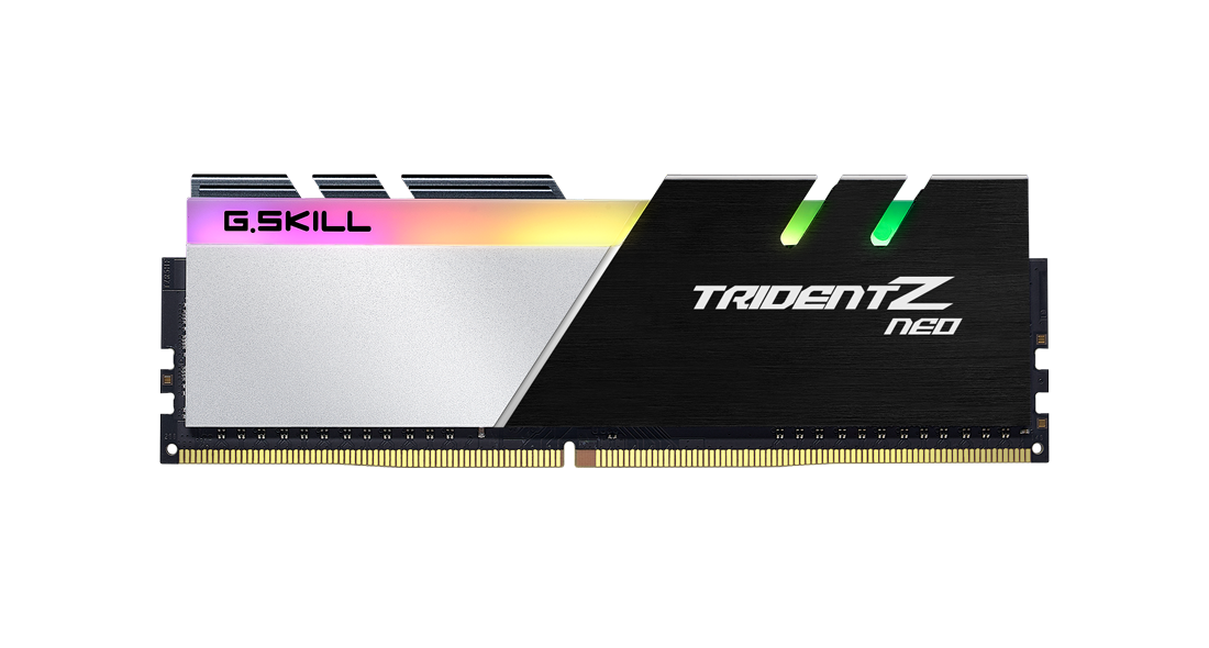 G.skill Tridentz Neo Series - Ddr4 - Kit - 32 Gb: 4 X 8 Gb - Dimm 288-Pin - 1800 Mhz / Pc4-28800 - Cl16 - 1.35 V - Ungepuffert - NoN-Ecc - Brushed bl