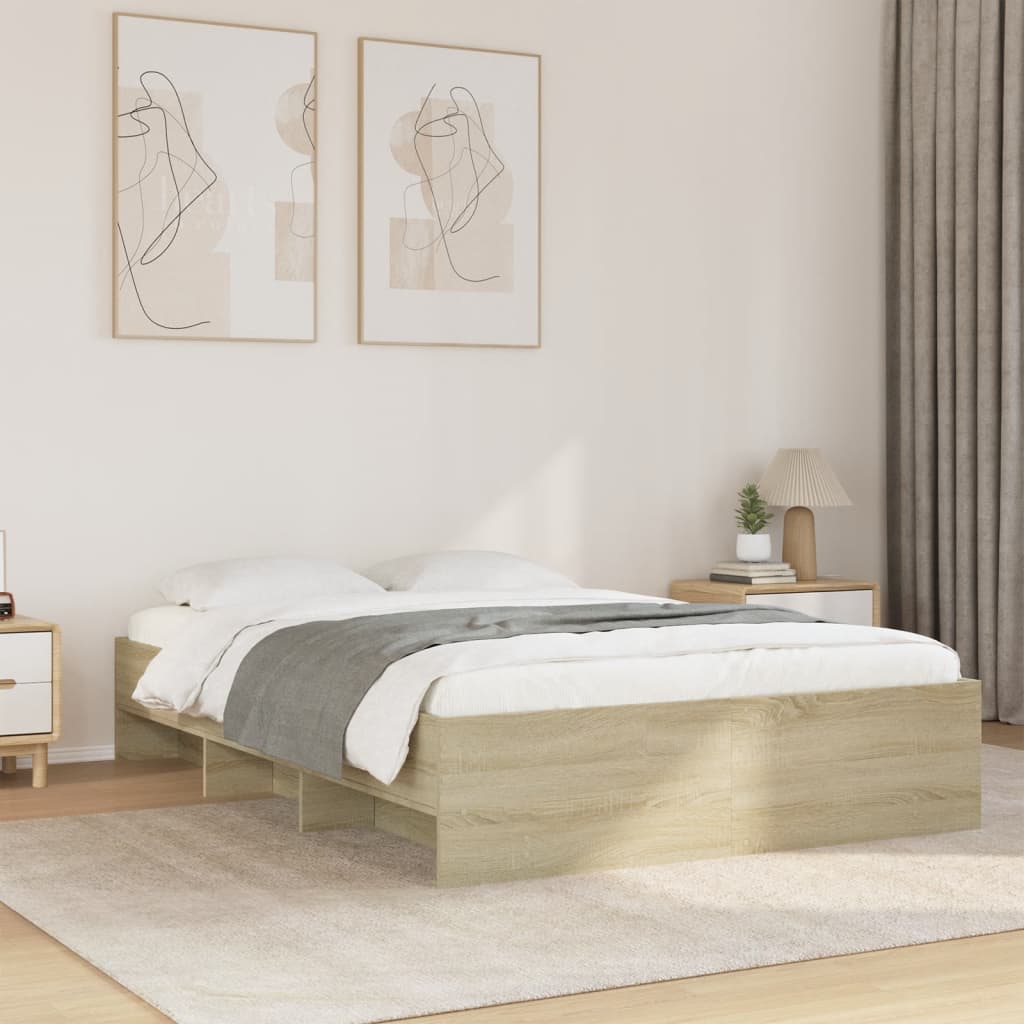 vidaXL Cadre de lit sans matelas chêne sonoma 120x190 cm