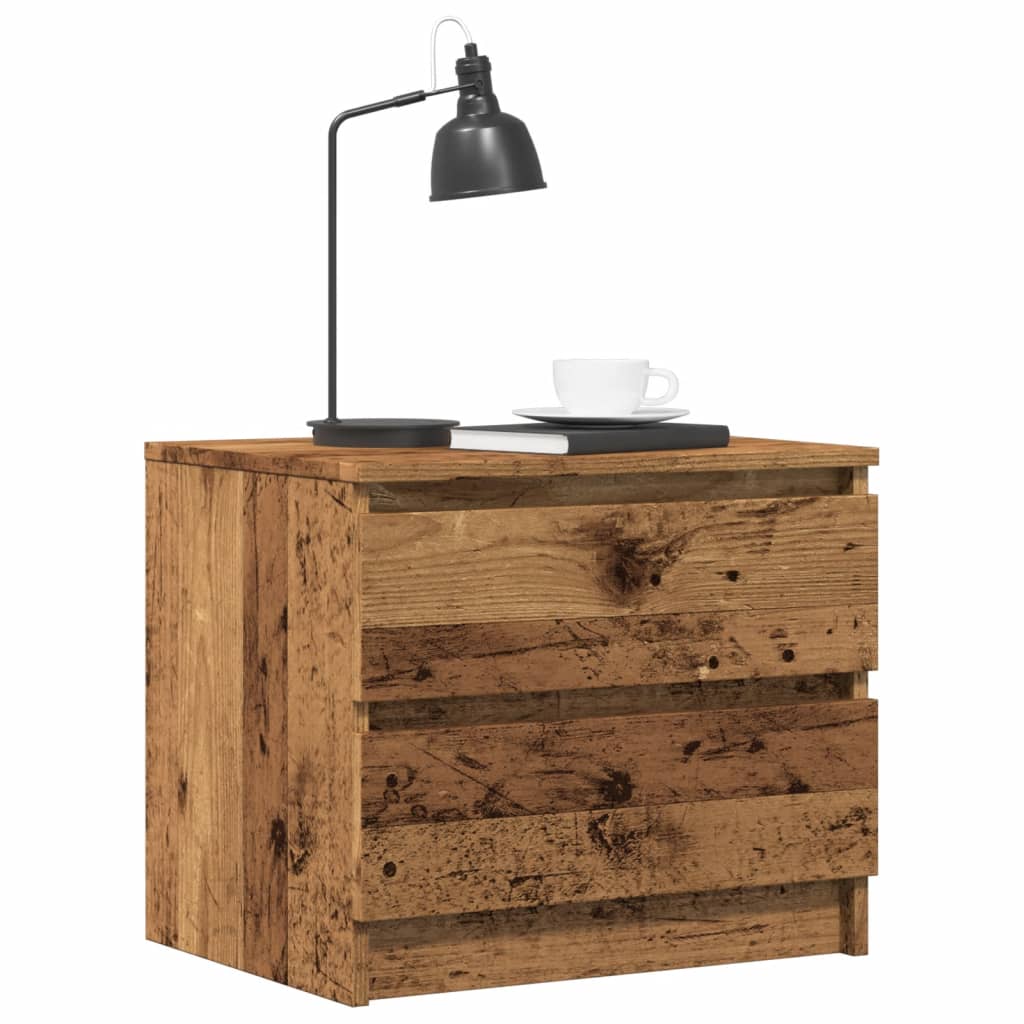 vidaXL Table de chevet vieux bois 50x40x43.5 cm bois d’ingénierie