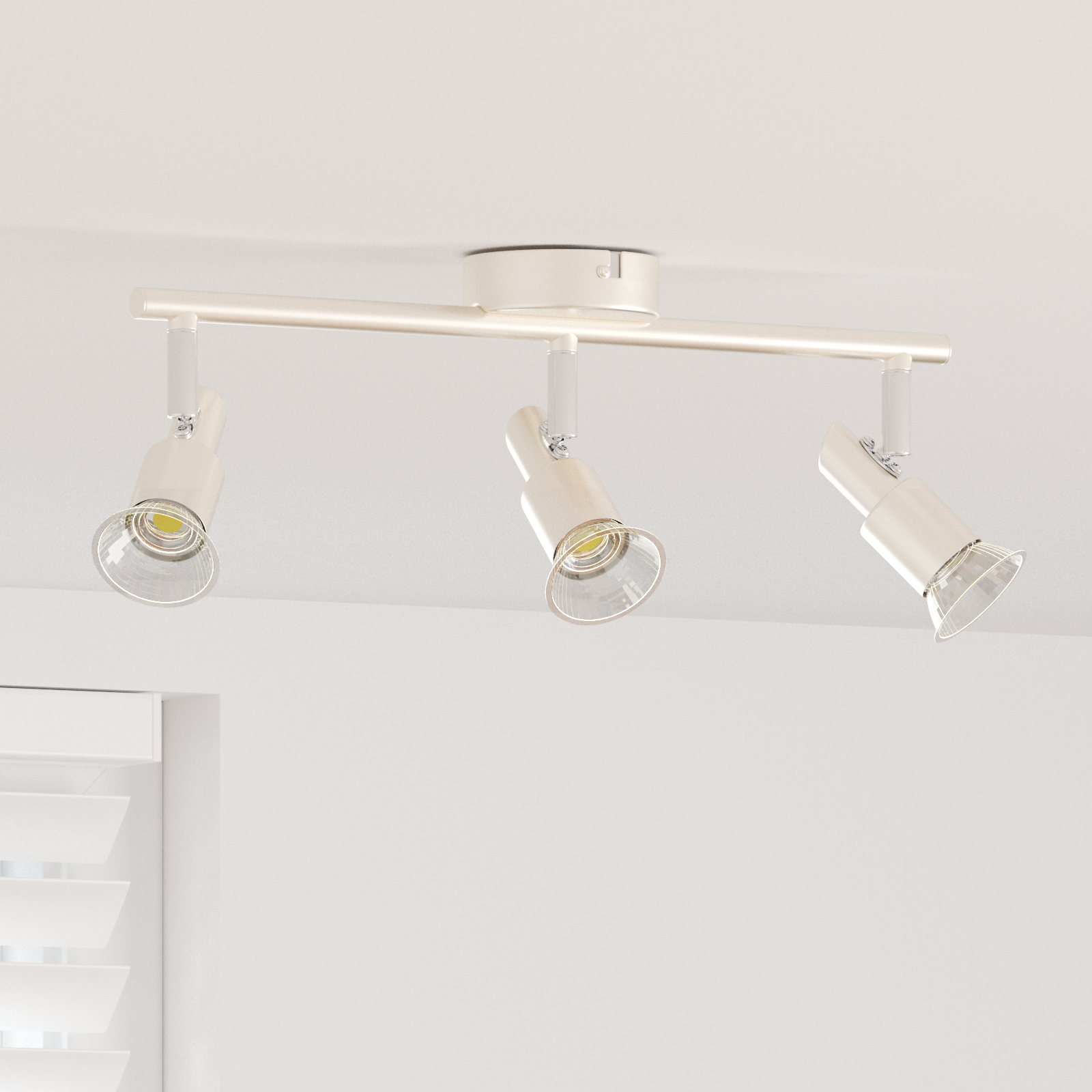 vidaXL Projecteur de plafond 3 Voies Ajustable Nickel Brossé GU10