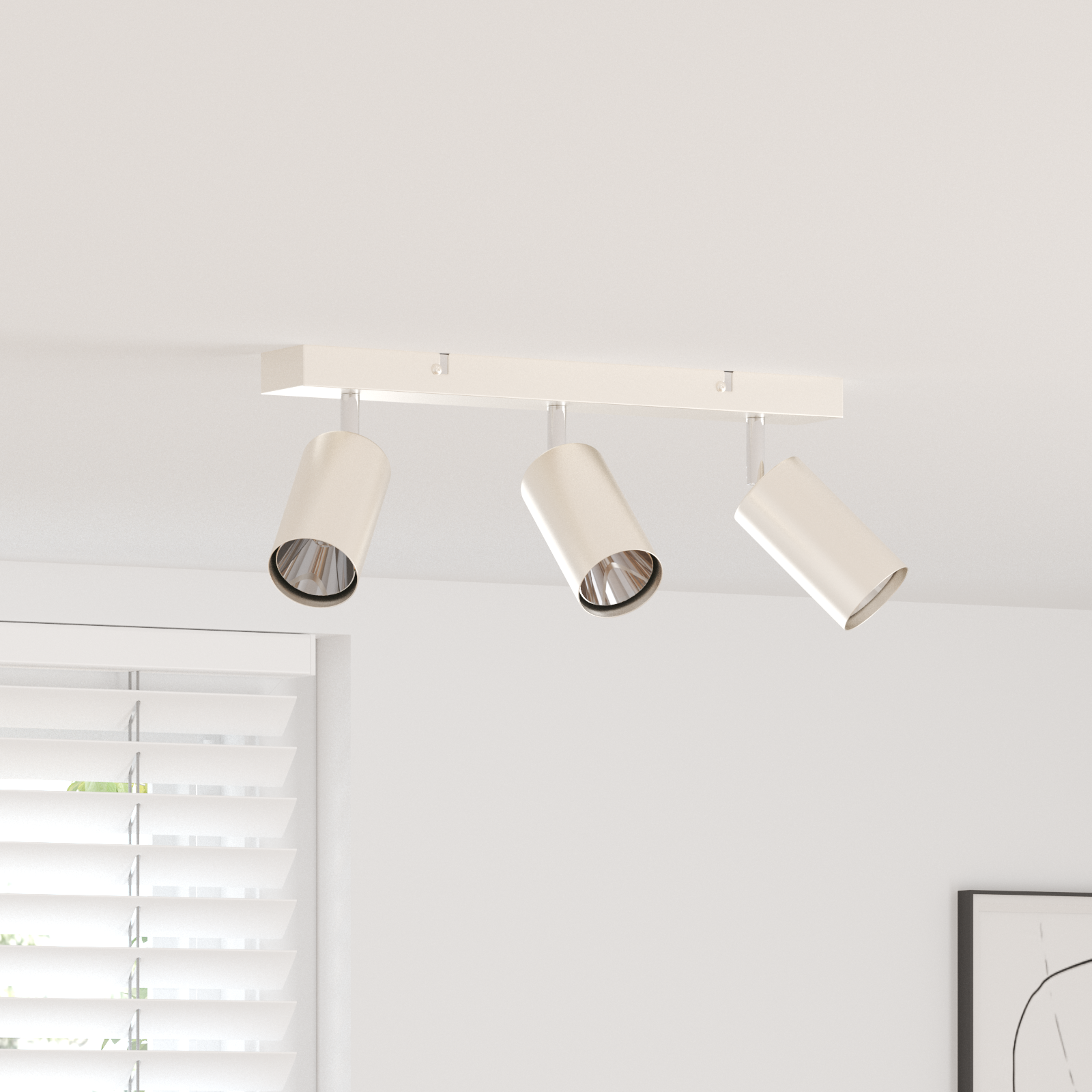 vidaXL Projecteur de plafond 3 voies réglable en nickel brossé GU10