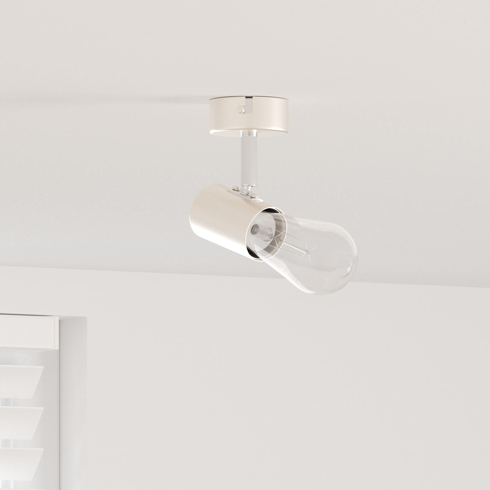 vidaXL Spot de Plafond 1 Voie Ajustable Nickel Brossé E27