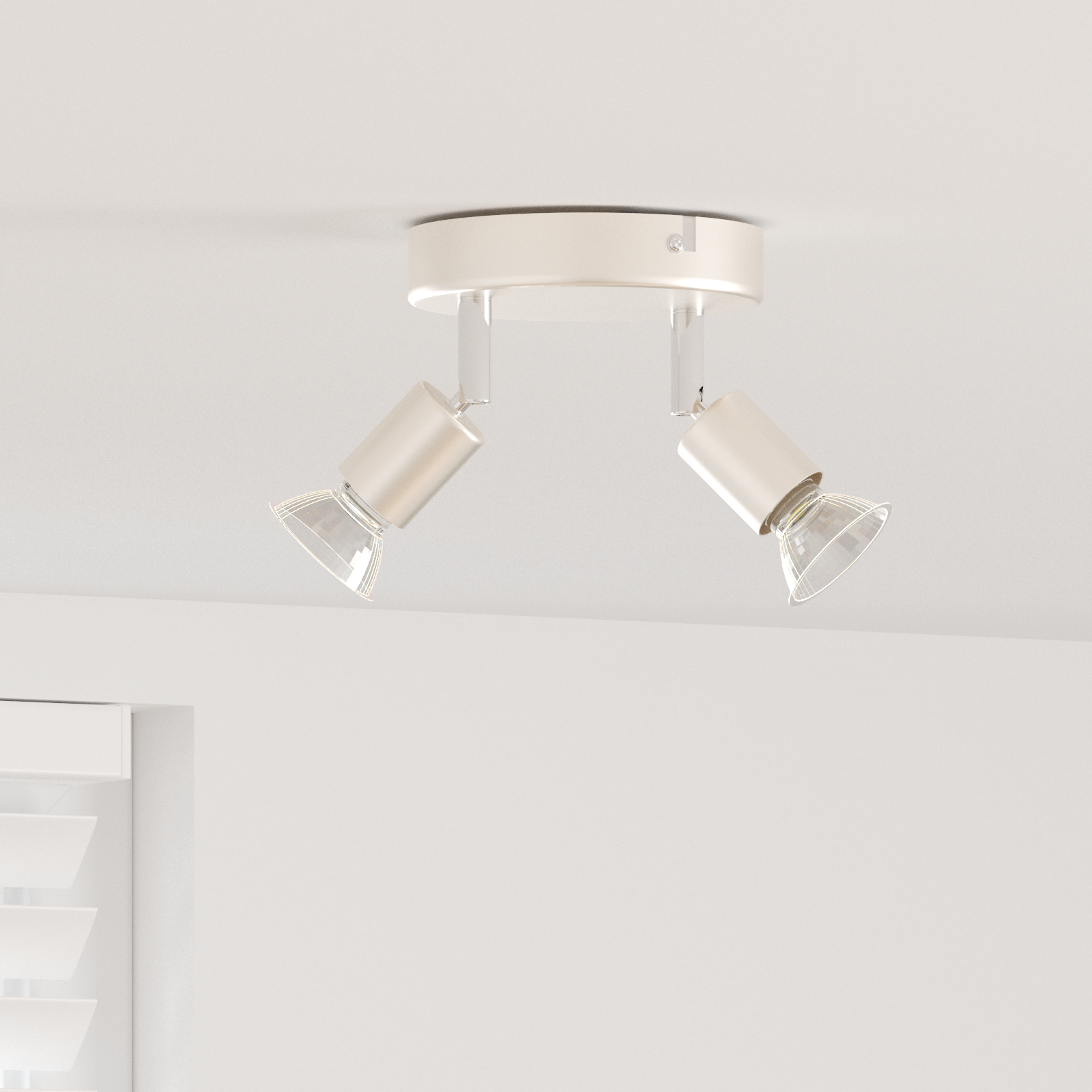 vidaXL Projecteur de Plafond 2 Voies Réglable Nickel Brossé GU10