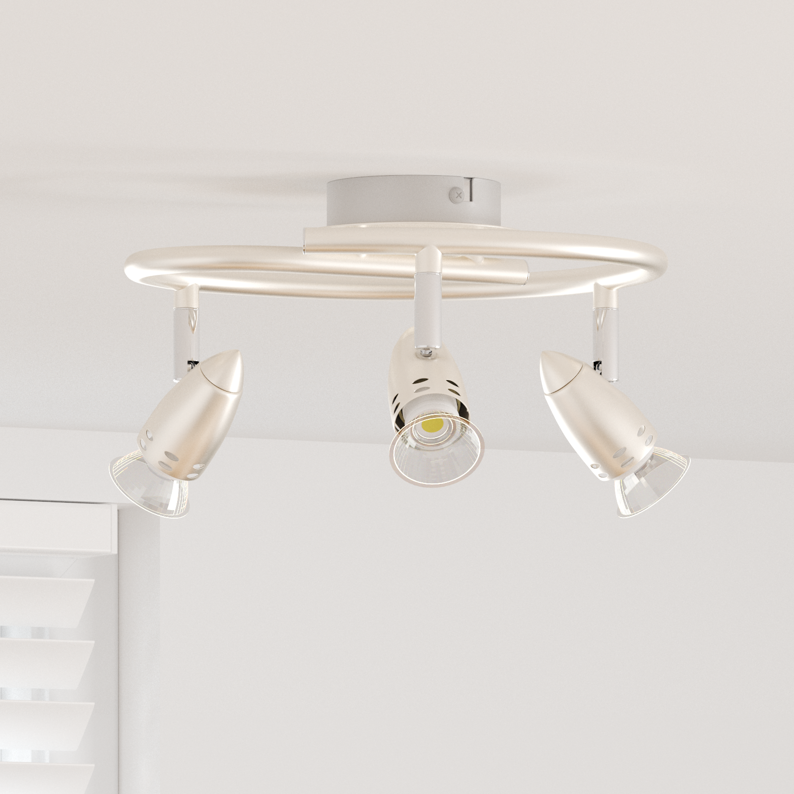 vidaXL Projecteur de plafond 3 voies réglables nickel mat GU10