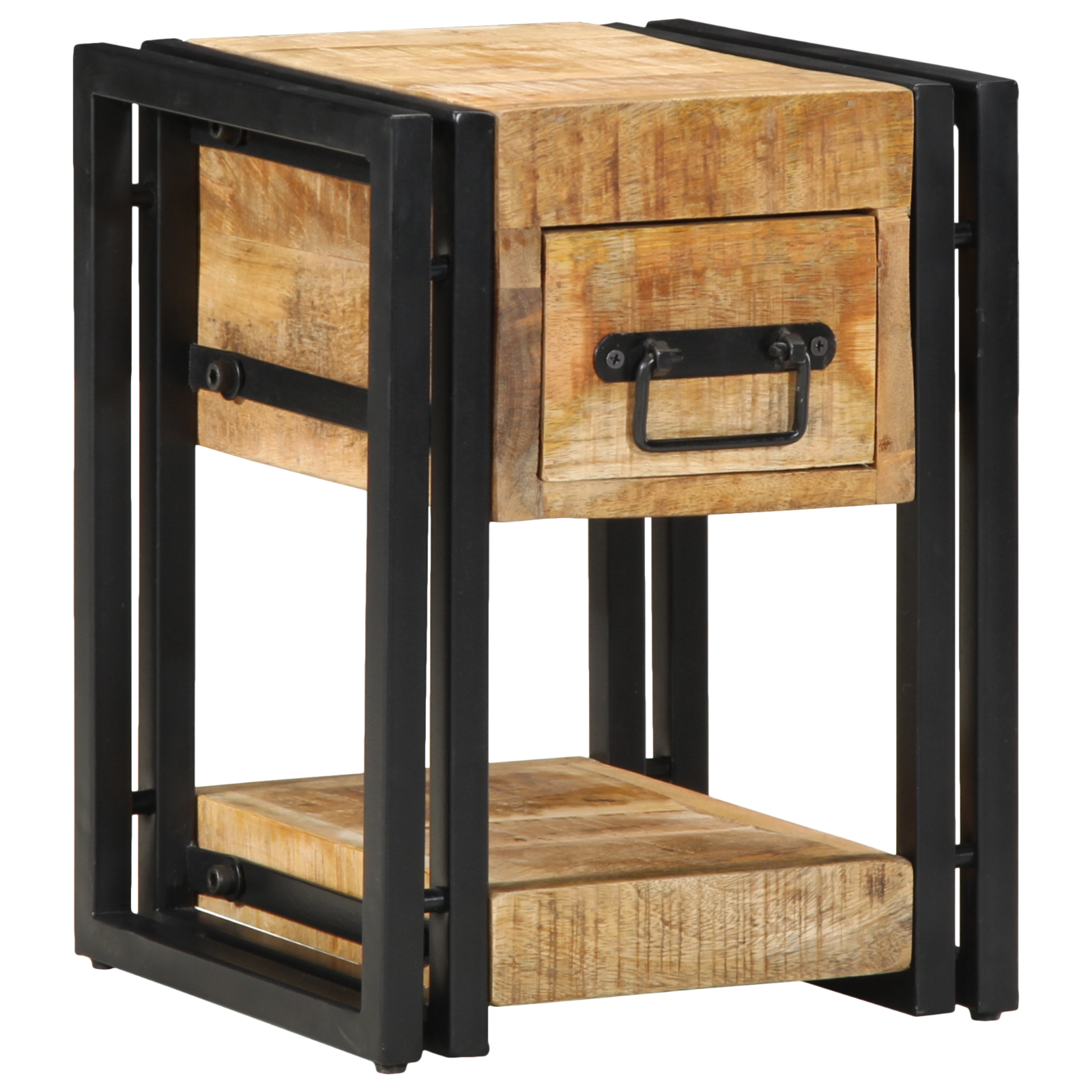 vidaXL Table de nuit 40x40x40 cm en bois de manguier massif
