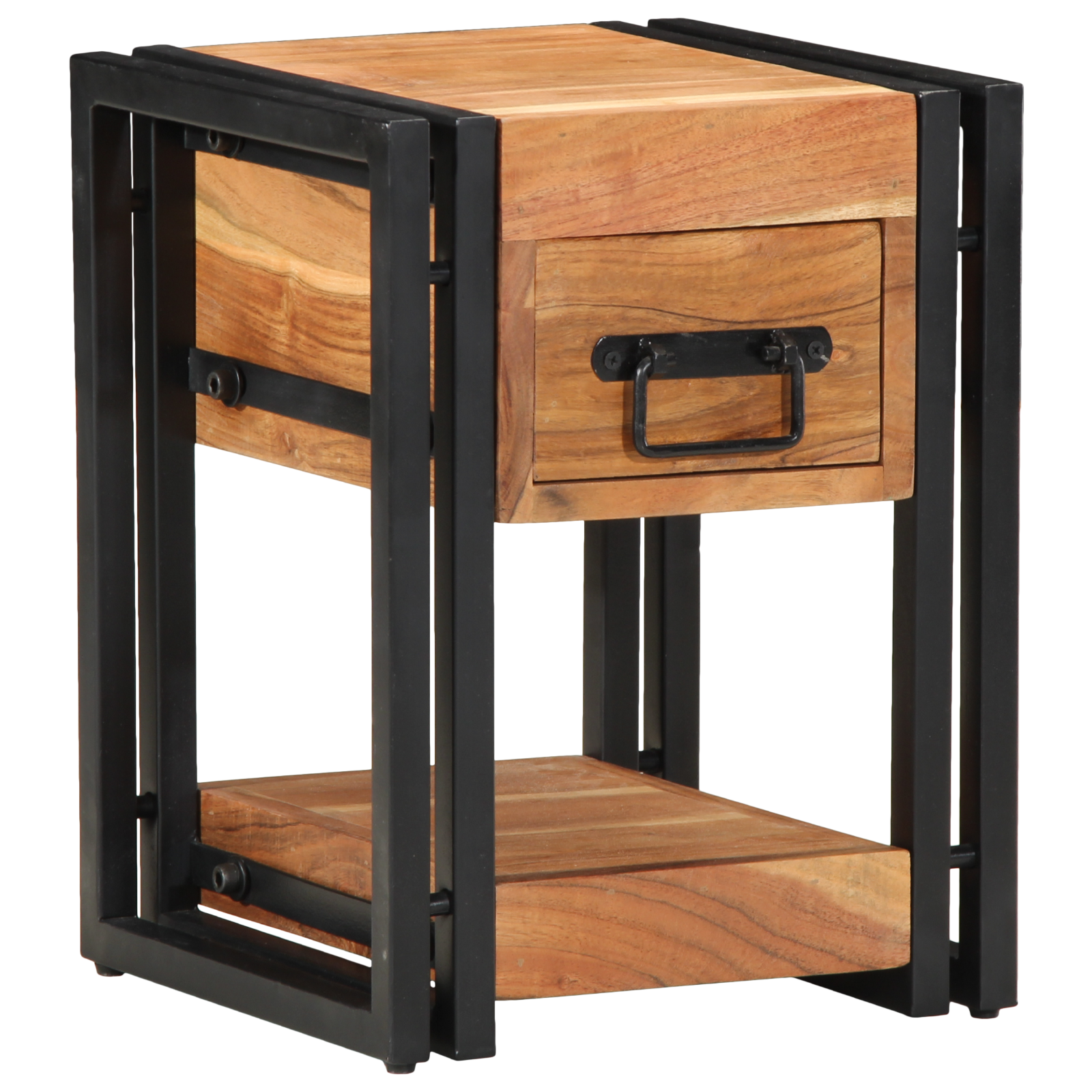 vidaXL Table de nuit 2 pcs 30x30x40 cm Bois d'acacia massif