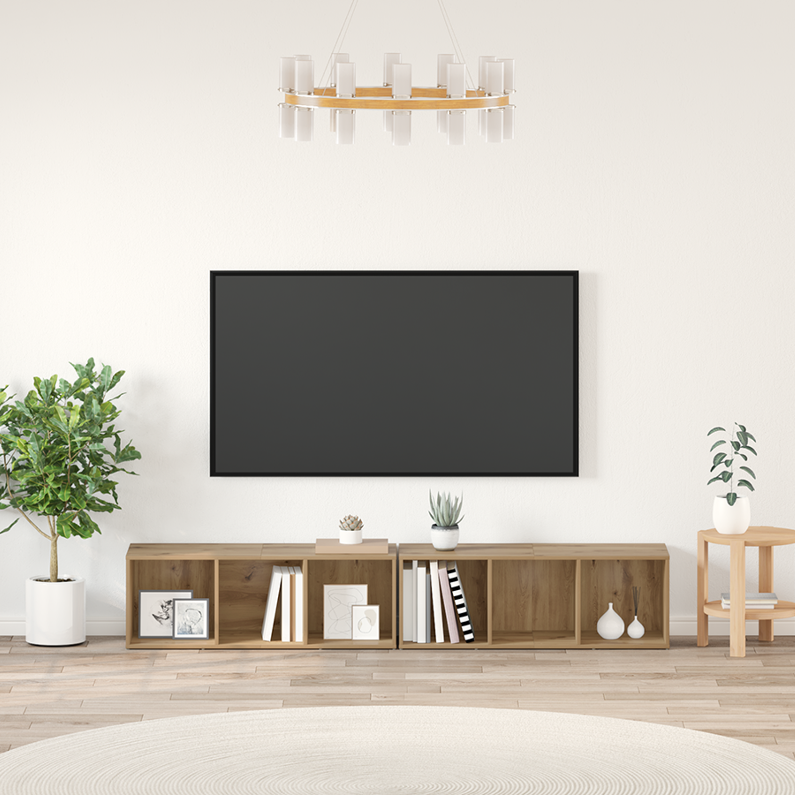 vidaXL Ensemble meuble TV 2 pcs Chêne artisanal 37 x 35 x 107 cm